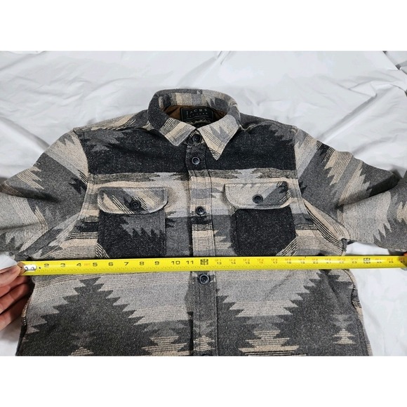 Jachs New York Men's Button Down Sherpa Lined Wool Blend Jacket Aztec Size Med - Picture 7 of 13
